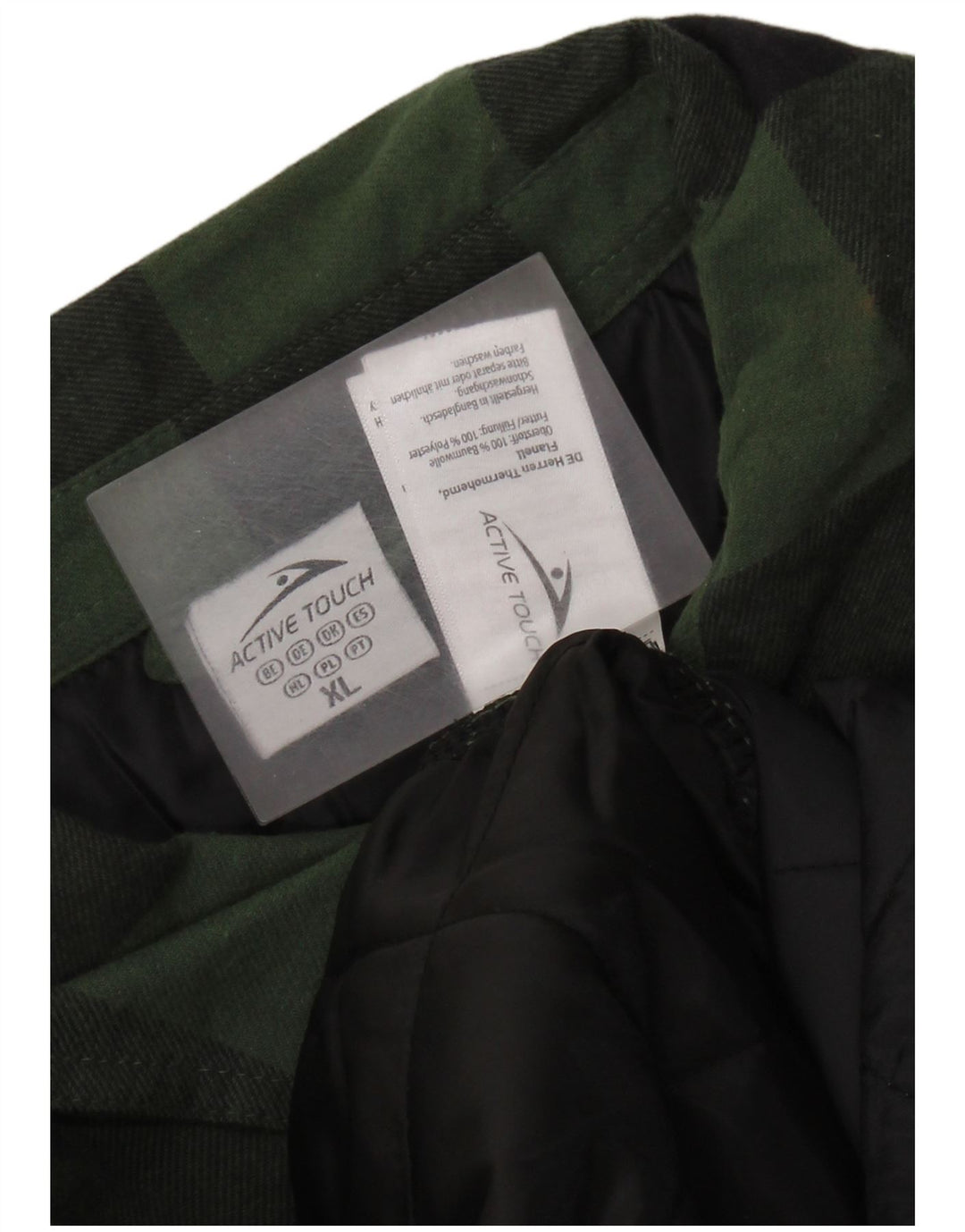 ACTIVE TOUCH Herre Lumberjack Flanel Shirt XL Grøn Gingham Bomuld