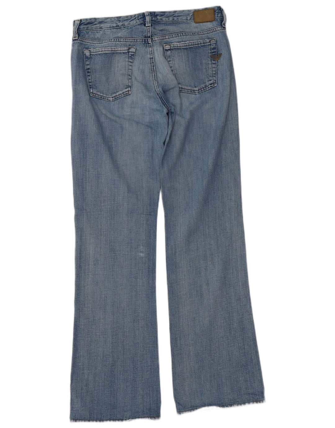 Armani Dame Distressed Bootcut Jeans W29 L32 Blå Bomuld