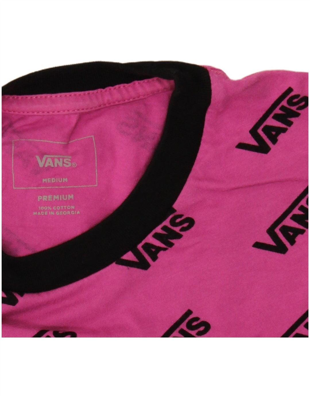 Vans Herre Premium grafisk T-shirt Top Medium Pink Bomuld