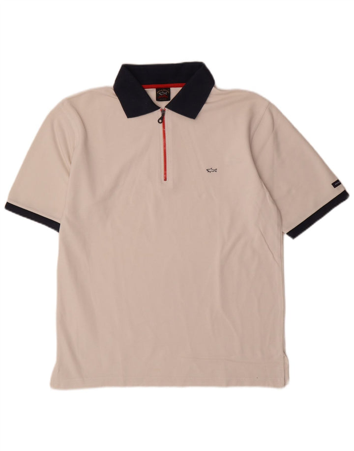Paul & Shark Herre poloshirt Medium White Colourblock