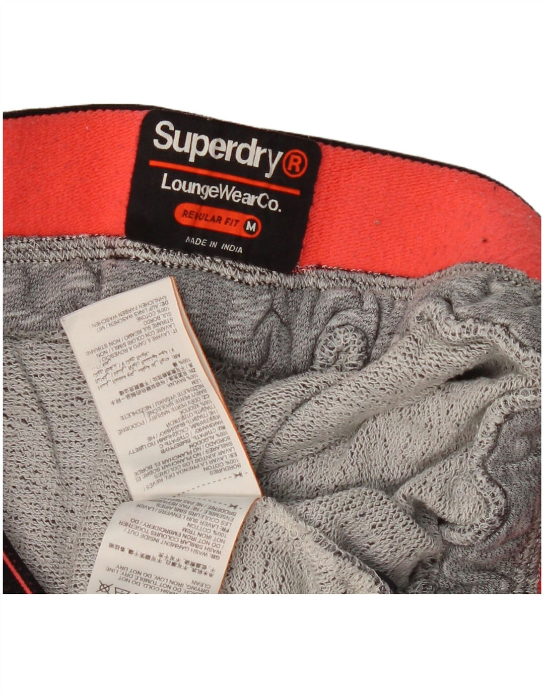 SUPERDRY Herre Regular Fit træningsdragt Bukser Medium Grey Flecked Bomuld