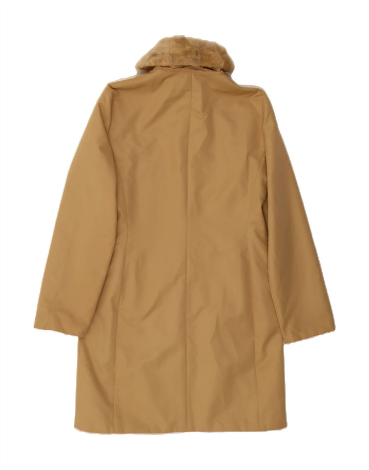 GIANFRANCO FERRE Womens Overcoat UK 14 Medium Beige Polyester Vintage Gianfranco Ferre and Second-Hand Gianfranco Ferre from Messina Hembry 