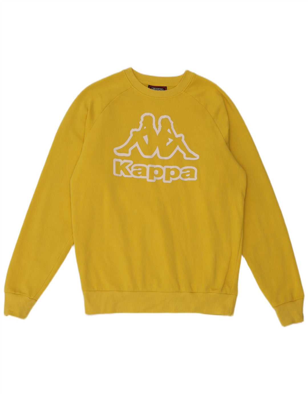 Kappa Herre Grafisk Sweatshirt Jumper Medium Gul