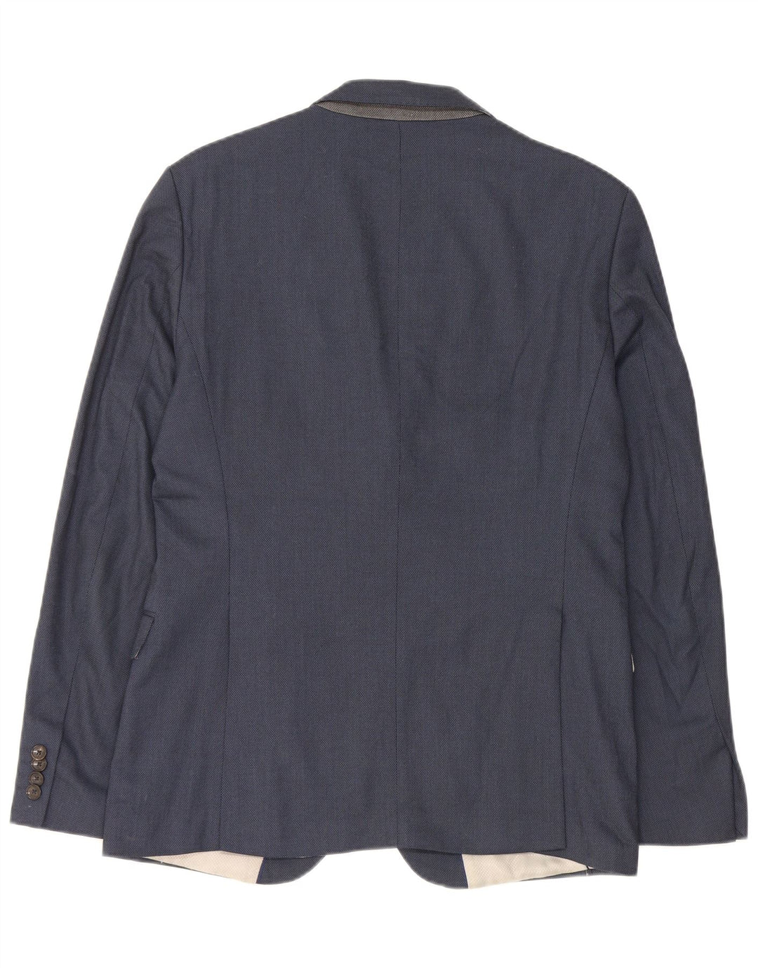 Zara Herre 2-knaps blazerjakke EU 50 Medium Navy Blue