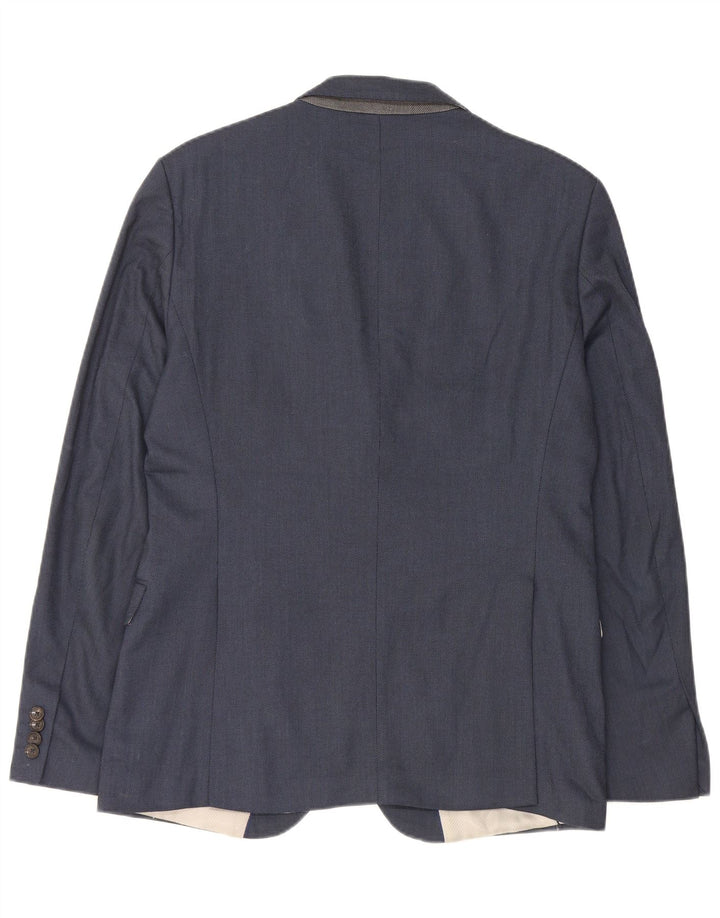 Zara Herre 2-knaps blazerjakke EU 50 Medium Navy Blue