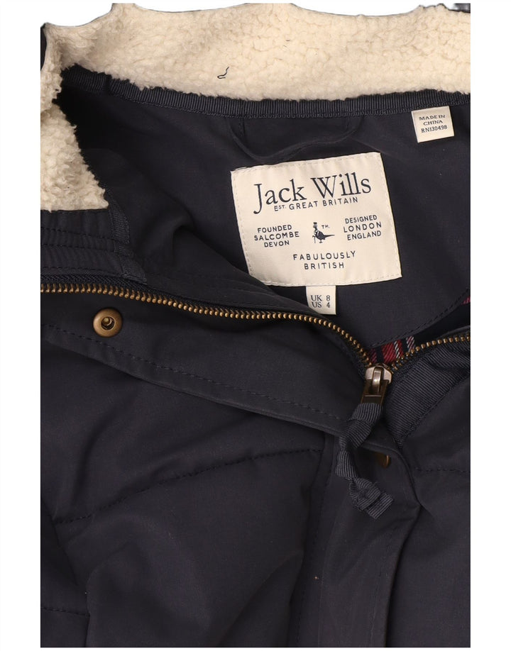 Jack Wills Dame Hættejakke UK 8 Small Navy Blue