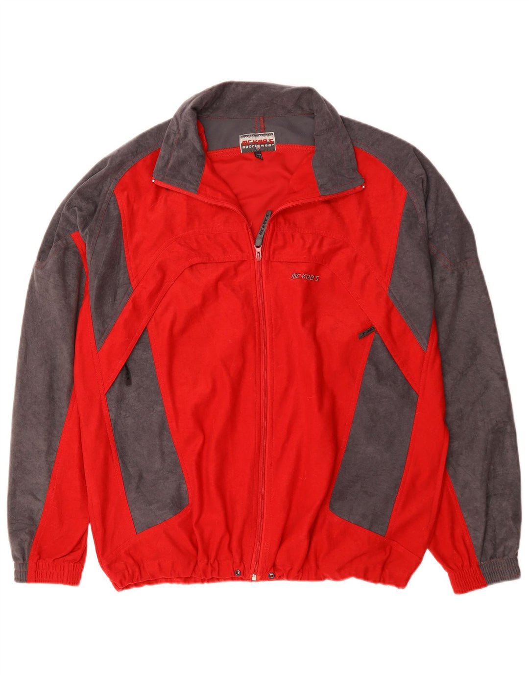 MC Kee's Herre træningsdragt Topjakke XL Rød Colourblock Polyester
