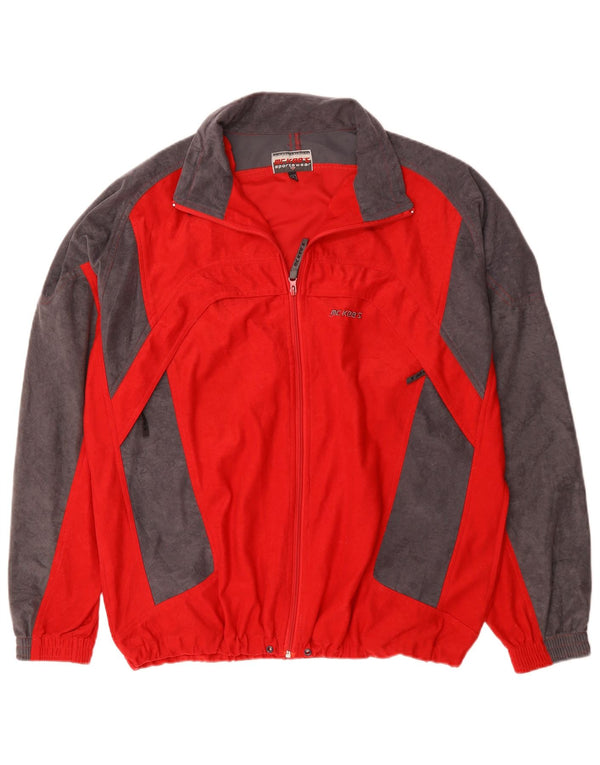 MC Kee's Herre træningsdragt Topjakke XL Rød Colourblock Polyester