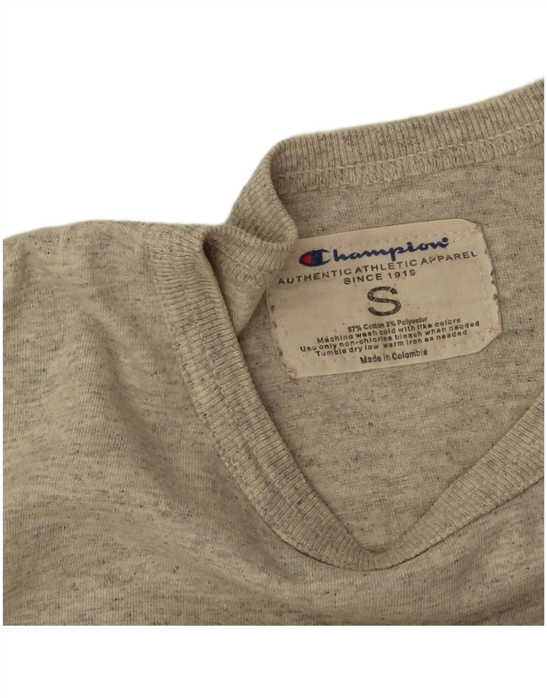 Champion Herre grafisk T-shirt Top Lille grå Flecked Bomuld