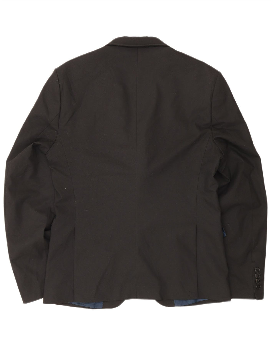 Zara Herre 2-knaps blazerjakke EU 50 Medium Sort Polyester