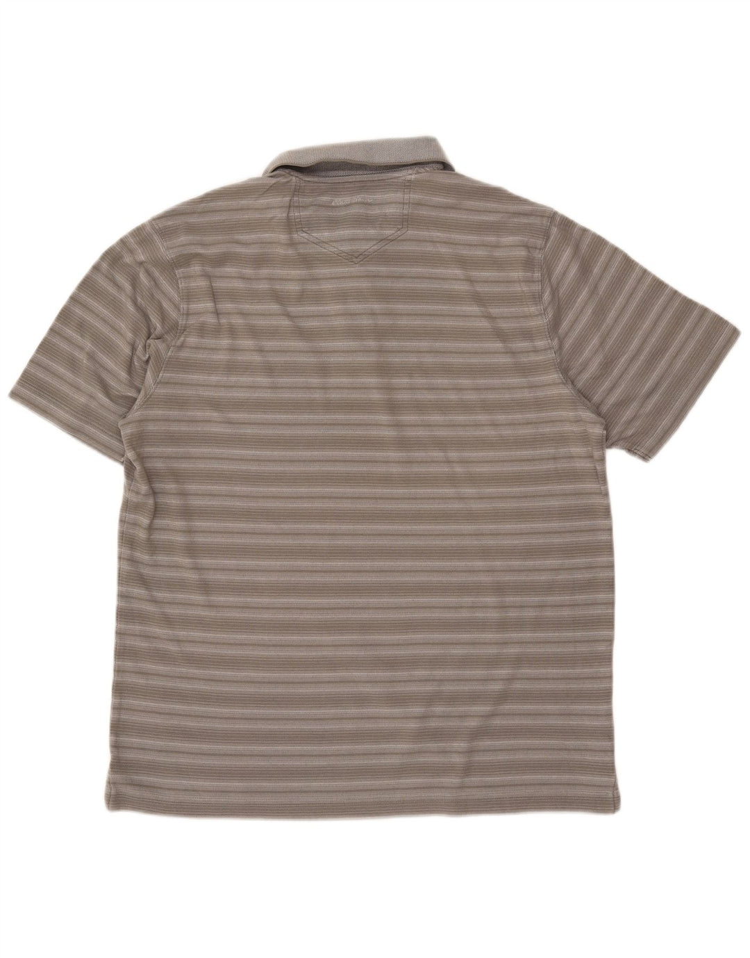 EDDIE BAUER Poloshirt til mænd mellemgrå stribet bomuld