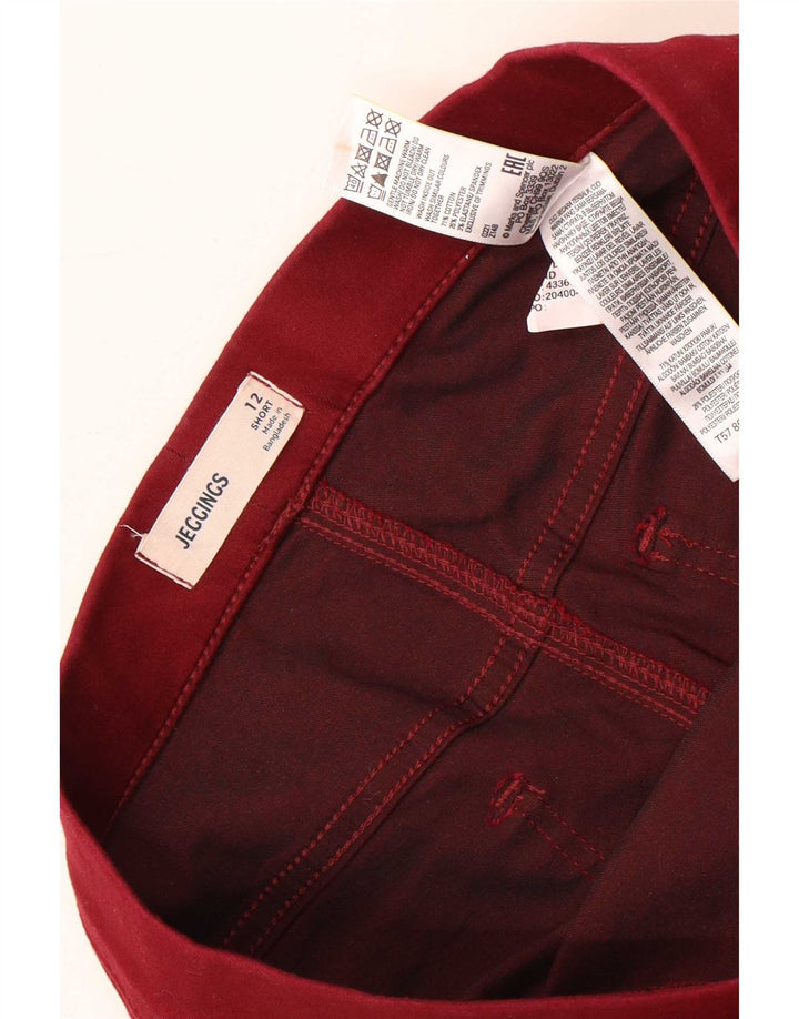 Marks & Spencer Dame Jegging Jeans UK 12 Medium W28 L26 Maroon Bomuld