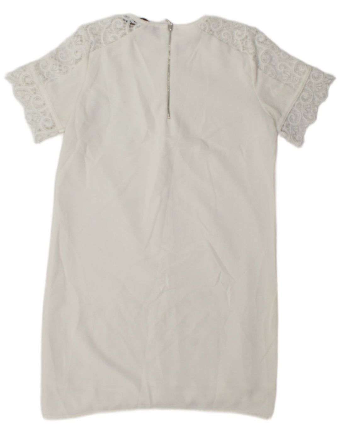 Zara Womens Shift Dress UK 10 Small White Paisley