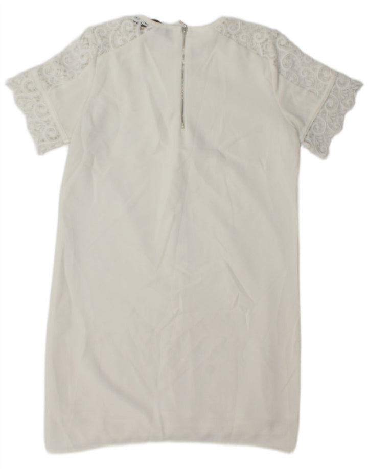 Zara Womens Shift Dress UK 10 Small White Paisley