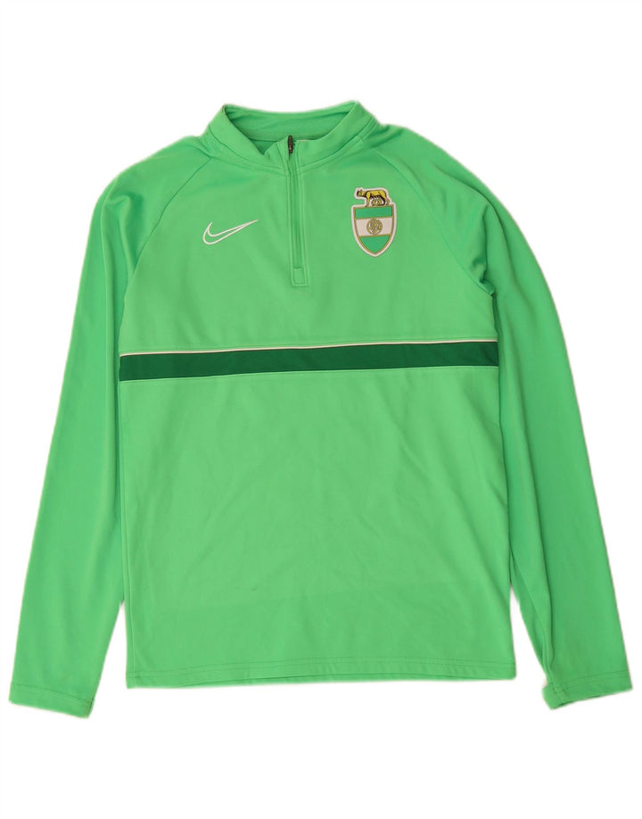 Nike Boys Alba Roma Pullover med lynlås-hals træningsdragt Top 12-13 år Stor Grøn