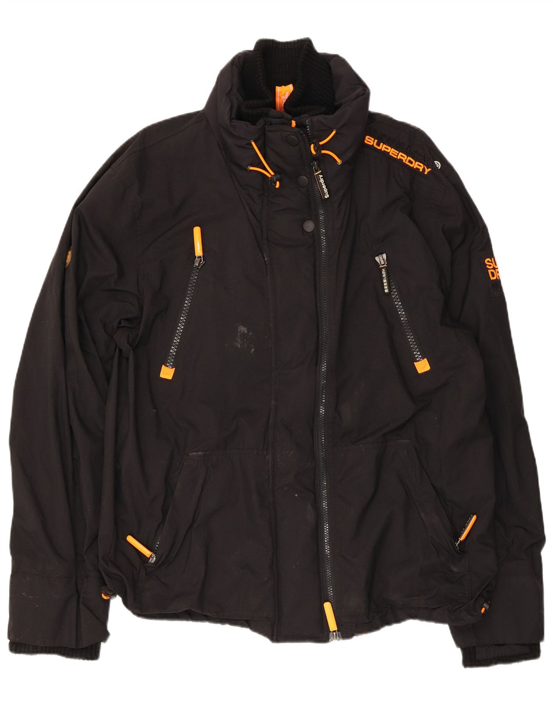 Superdry konstrueret regnjakke til kvinder UK 20 2XL sort nylon