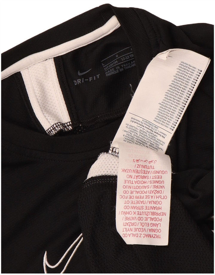 Nike Boys Dri Fit T-Shirt Top 12-13 år Stor sort polyester