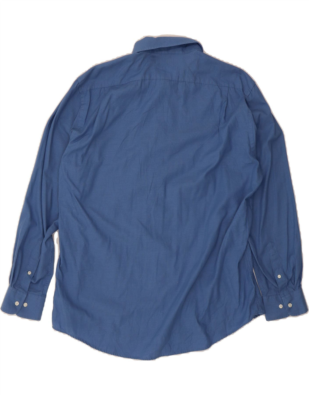 DOCKERS Mens Fitted Shirt Size 17 17 1/2  XL Blue Cotton Vintage Dockers and Second-Hand Dockers from Messina Hembry 