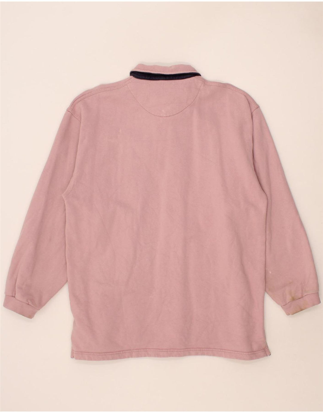 FAT FACE Mens Long Sleeve Polo Shirt Medium Pink Cotton Vintage Fat Face and Second-Hand Fat Face from Messina Hembry 