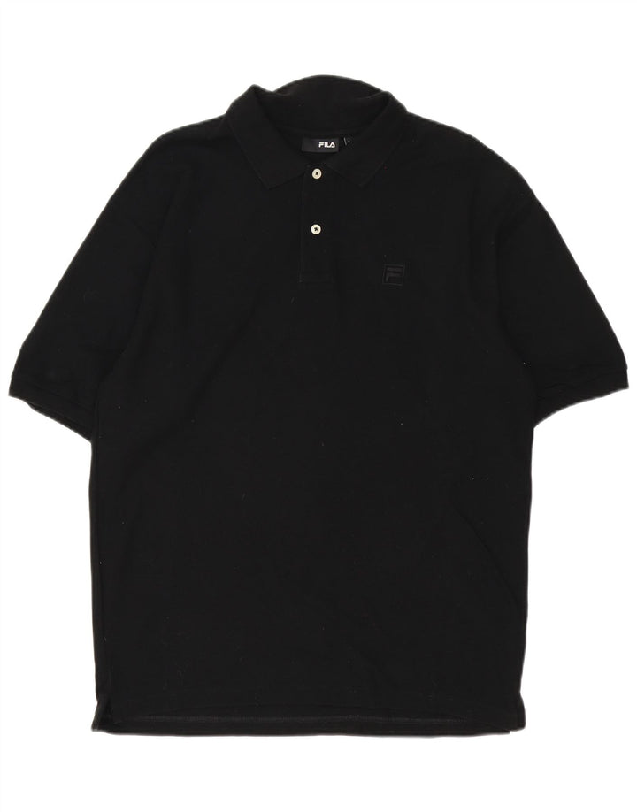 Fila Herre poloshirt Medium Sort Bomuld