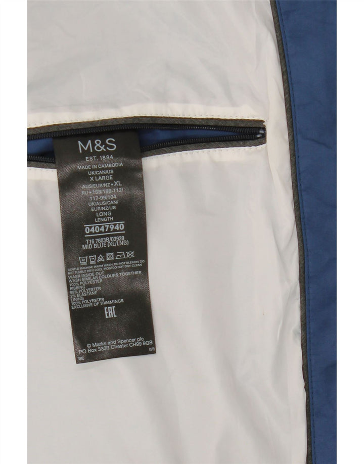 Marks & Spencer Herre Bomber Jacket UK 42 XL Blå Polyester