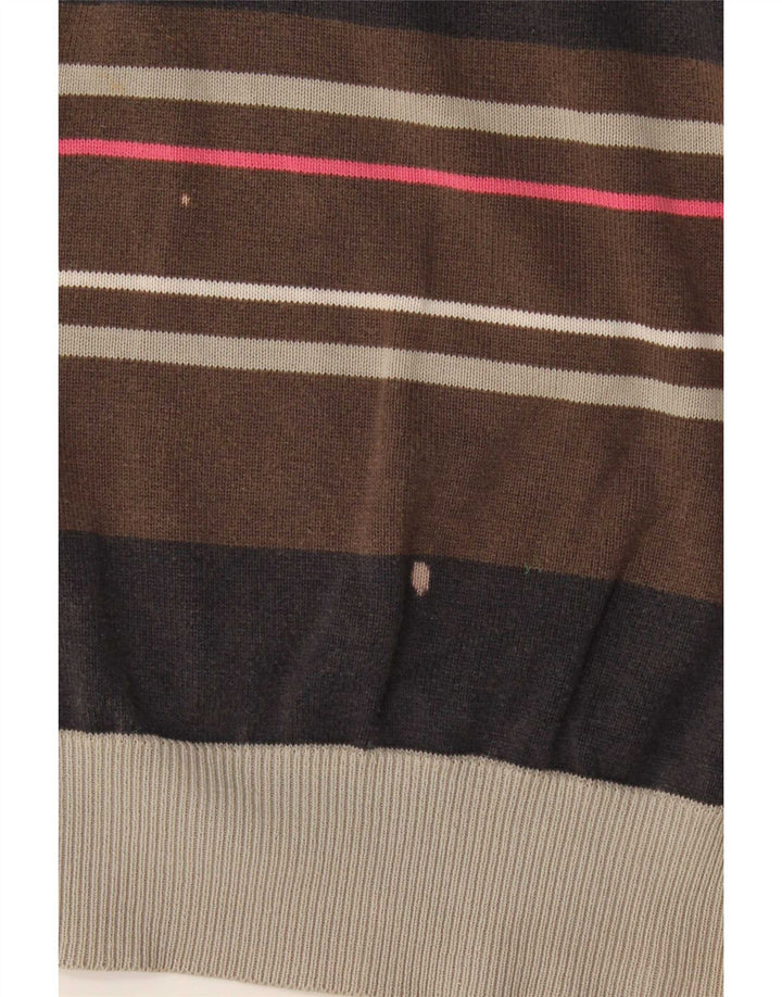 Jack & Jones Herre grafisk rund hals sweater medium brun farveblok
