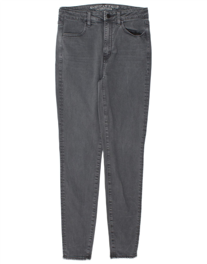 AMERICAN EAGLE OUTFITTERS Dame Skinny Jeans UK 10 Small W28 L29 Grå