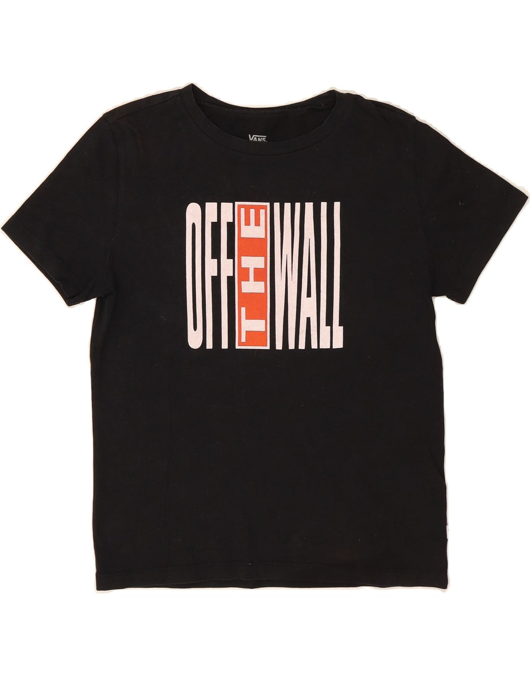 VANS Womens Graphic T-Shirt Top UK 12 Medium Black Cotton Vintage Vans and Second-Hand Vans from Messina Hembry 