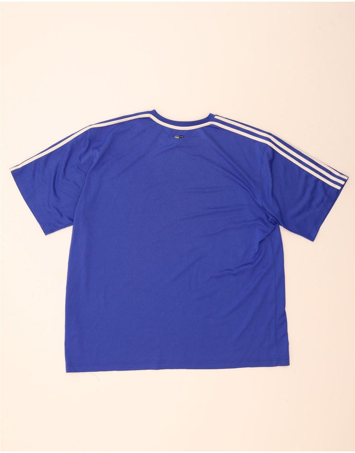 ADIDAS Herre Climalite T-Shirt Top 2XL Blå Polyester