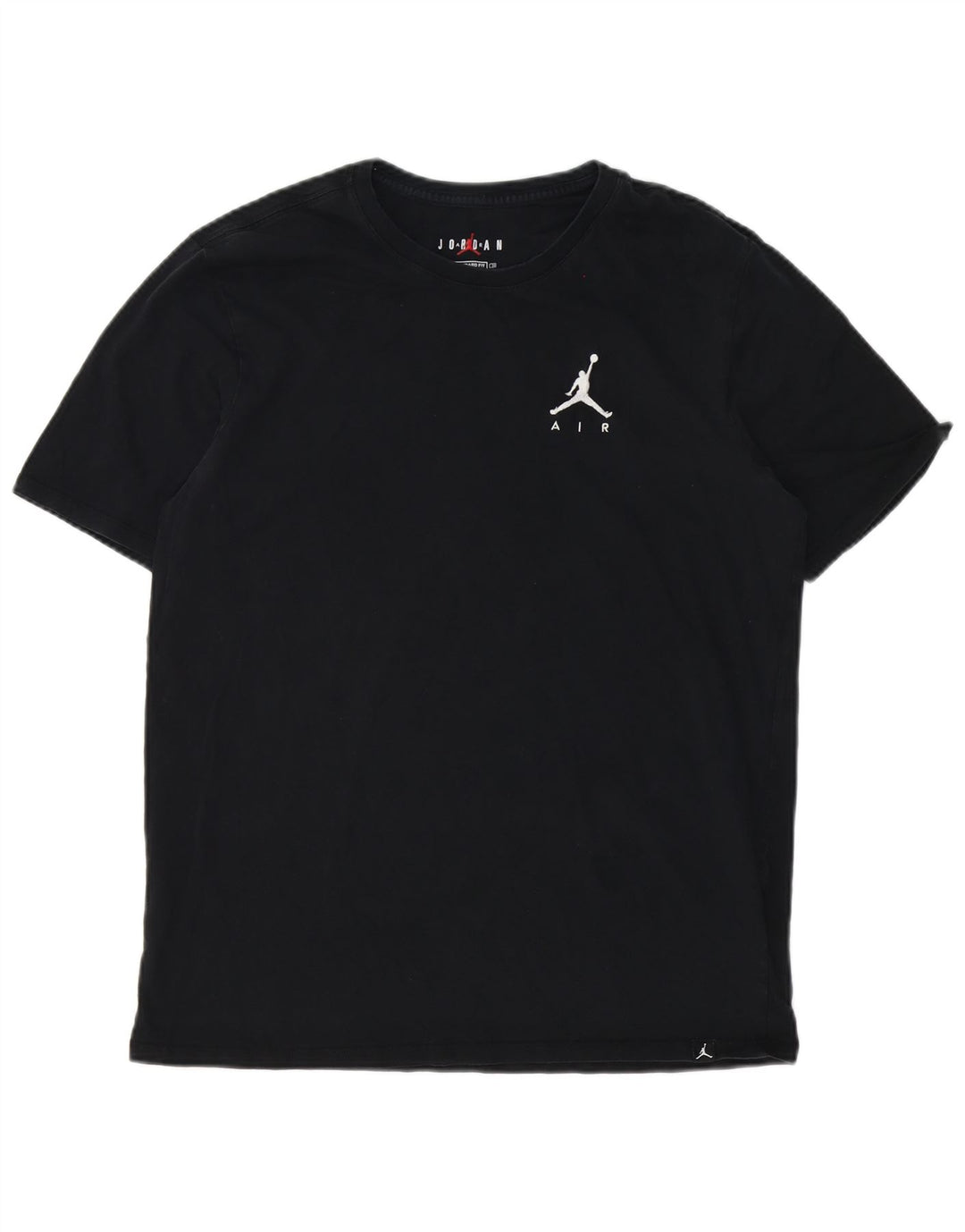 JORDAN Herre Standard Fit T-Shirt Top Stor Sort Bomuld