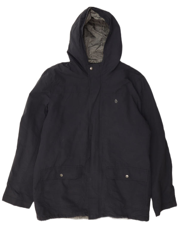 Penguin Herre Hooded Windbreaker Jacket UK 40 Large Navy Blue
