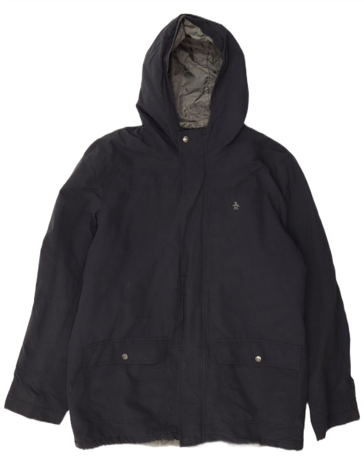 Penguin Herre Hooded Windbreaker Jacket UK 40 Large Navy Blue