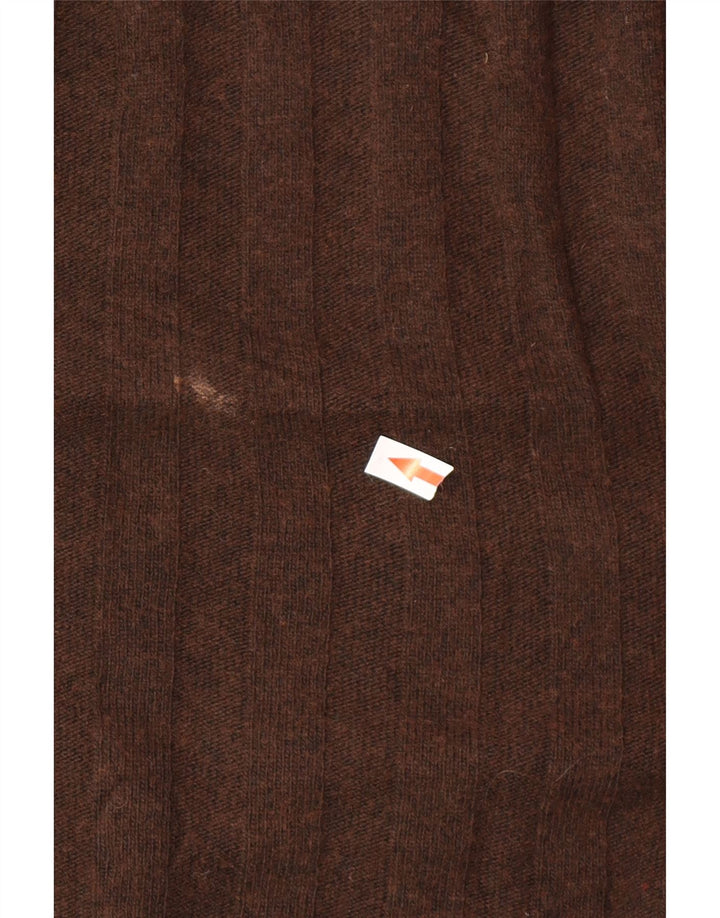 Zara Herre Loose Fit Crew Neck Jumper Sweater Medium Brown