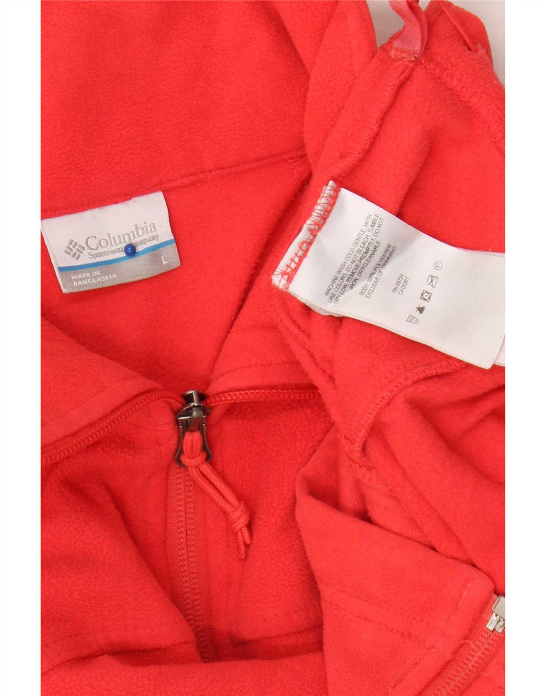Columbia Dame Fleecejakke UK 16 Stor Rød Polyester