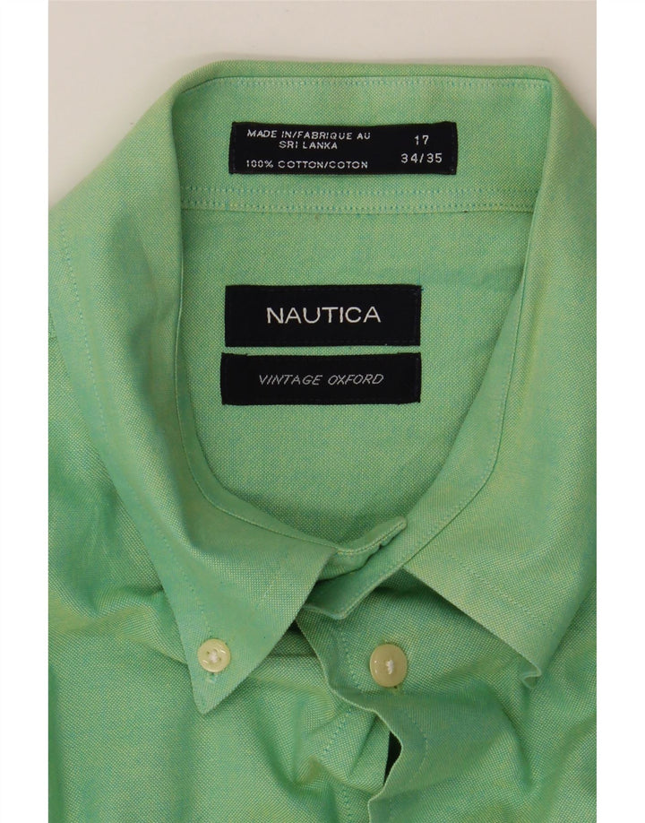 NAUTICA Mens Shirt Size 17 XL Green Cotton Vintage Nautica and Second-Hand Nautica from Messina Hembry 