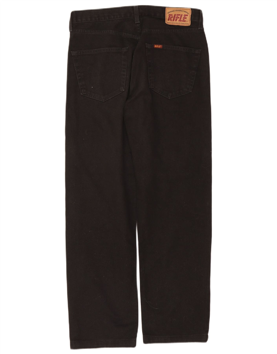 Rifle Herre Straight Jeans W34 L29 Sort Bomuld
