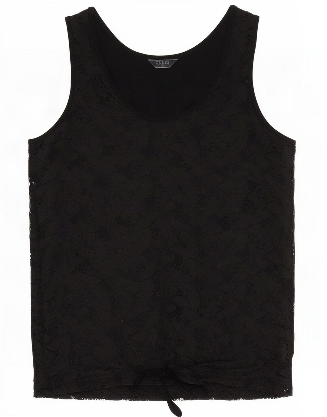 Guess Dame Blondevest Top UK 14 Medium Black Floral Viscose