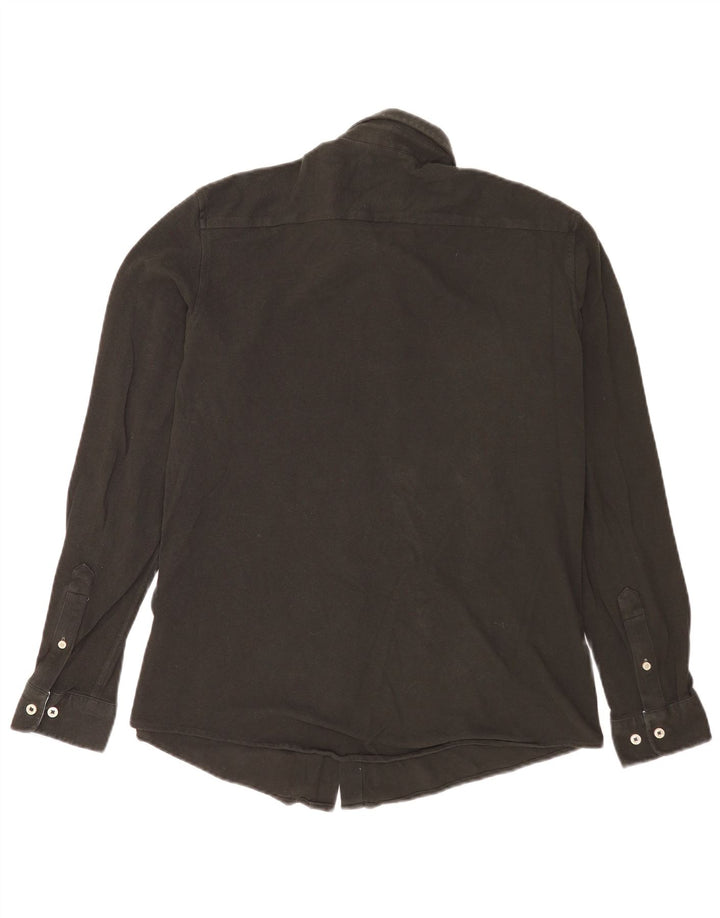 Crew Clothing Herre Slim Fit Skjorte Stor sort bomuld