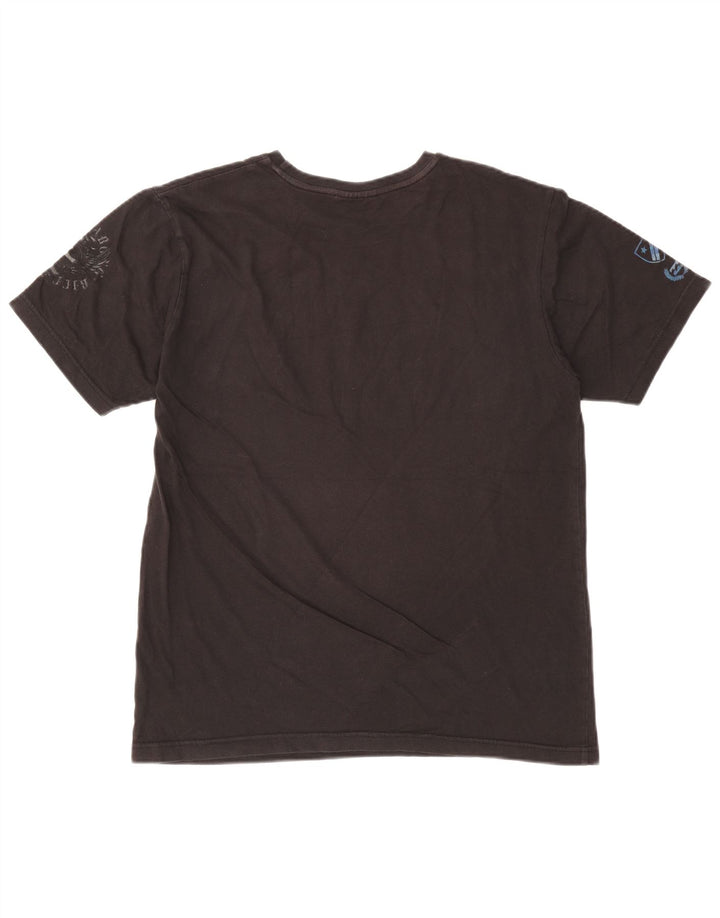 Billabong Herre Grafisk T-Shirt Top Stor Grå Bomuld