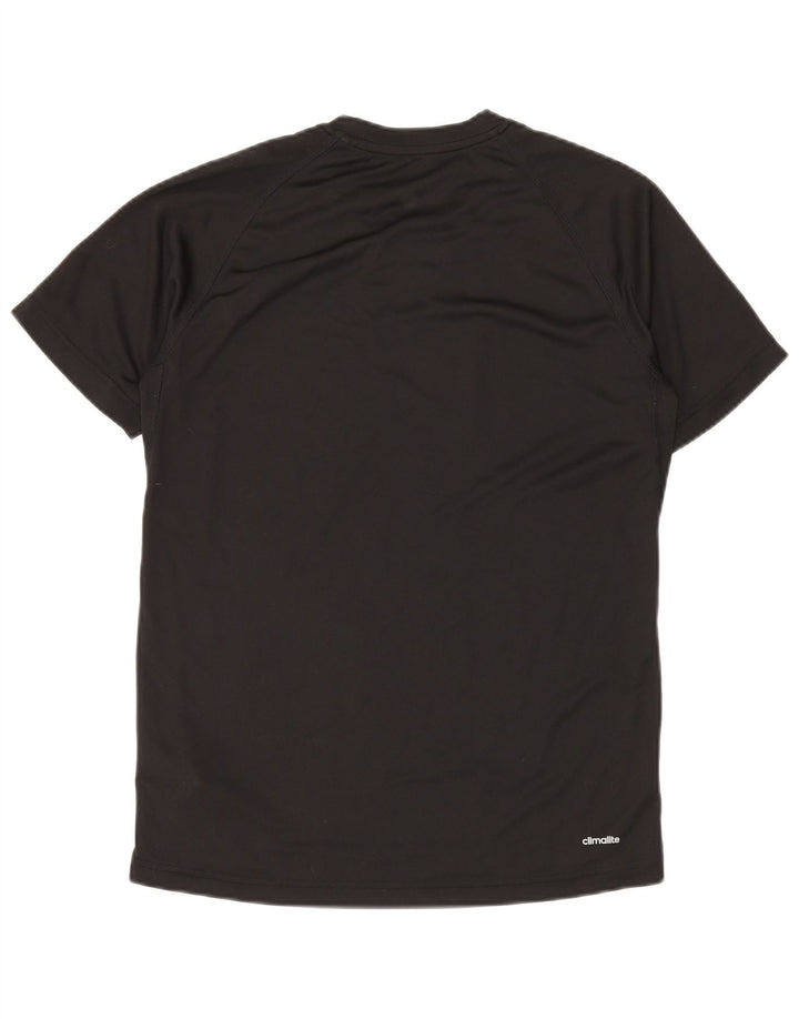 Adidas Herre Climalite T-Shirt Top Medium Sort Polyester
