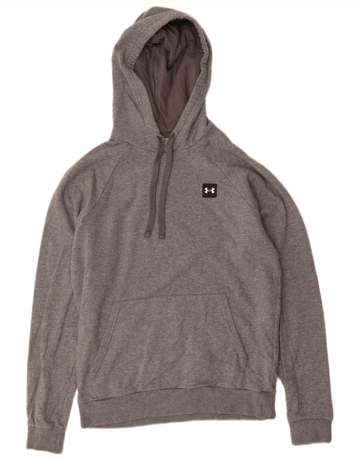 Under Armour Dame Cold Gear Hoodie Jumper UK 10 Small Grey Cotton