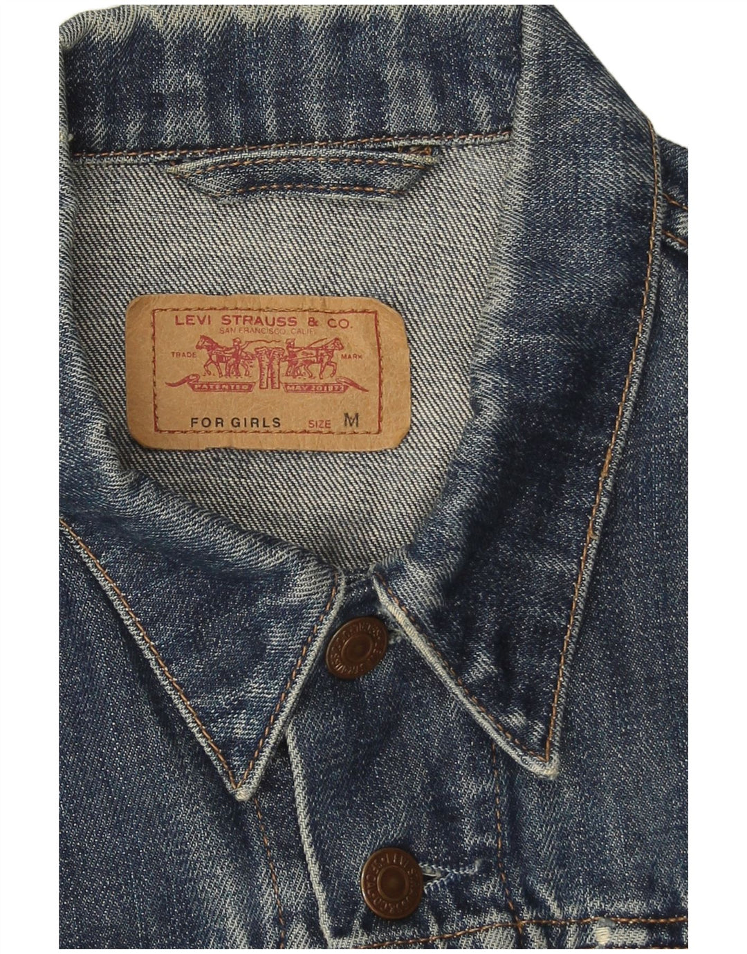 Levi's Girls Denimjakke 11-12 år Medium Navyblå Bomuld
