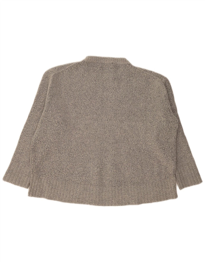 Zara Dame Oversized Crew Neck sweater UK 14 Medium Grey