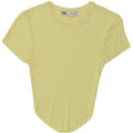 Zara Kortærmet Crop Top til kvinder UK 4 XS Gul