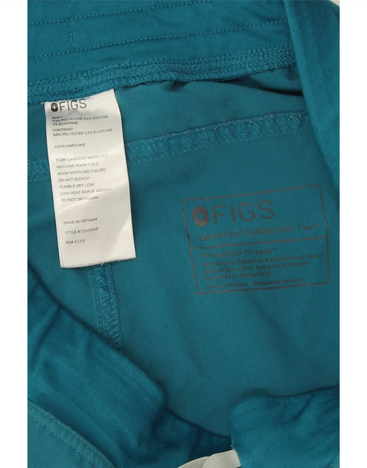 Figner Dame Straight Cargo Bukser Medium W30 L28 Blå Polyester