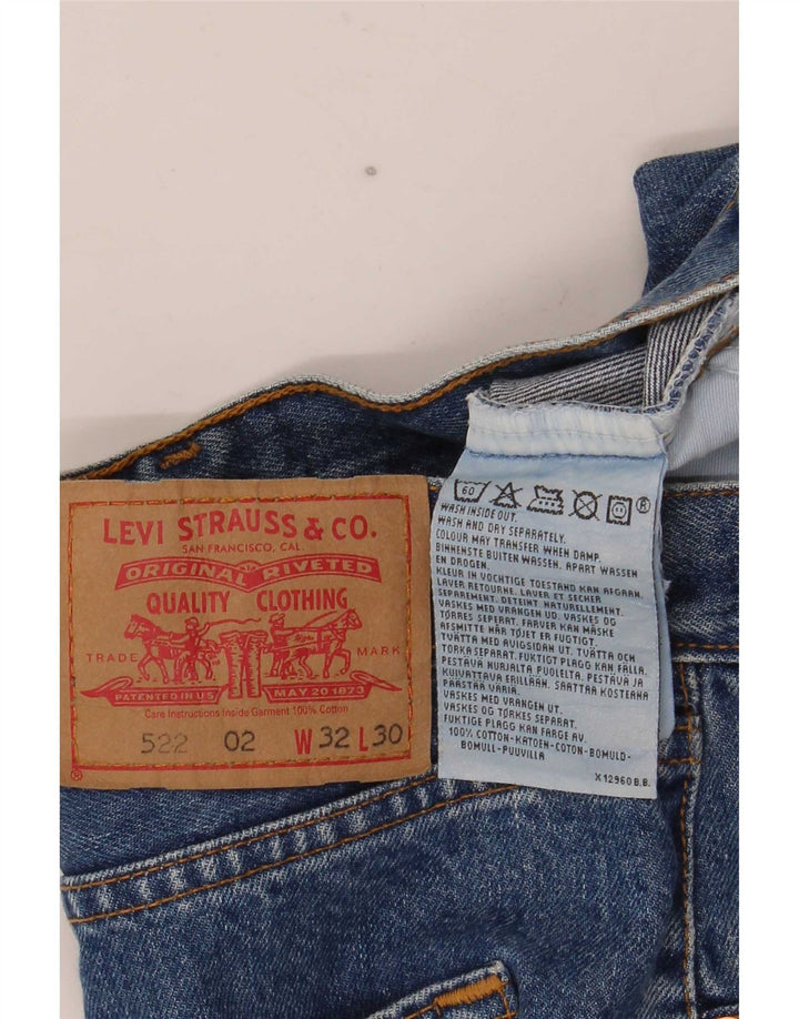 Levi's Herre 522 Slim Tapered Jeans W32 L30 Blå Bomuld