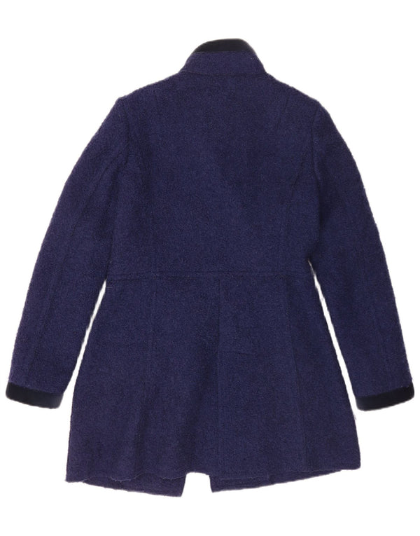 Fay Dame Overfrakke UK 10 Small Navy Blue Virgin Wool