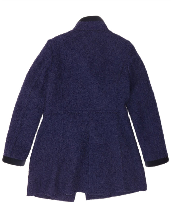 Fay Dame Overfrakke UK 10 Small Navy Blue Virgin Wool