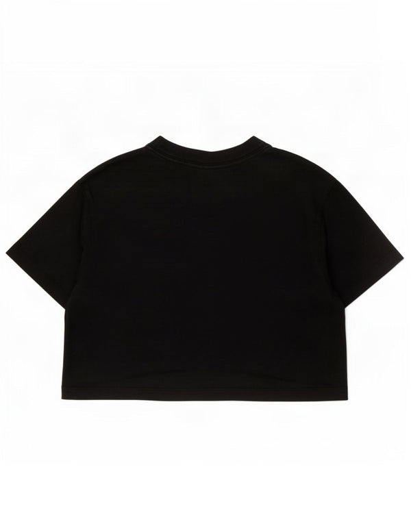 Nike Womens Crop Oversized T-Shirt Top UK 10 Small Black Bomuld