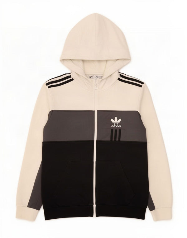 Adidas Mens Graphic Zip Hoodie Sweater Medium Multicoloured Colourblock